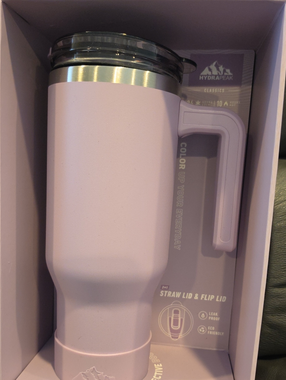 HydraPeak Pink Insulated Travel Mug with Handle